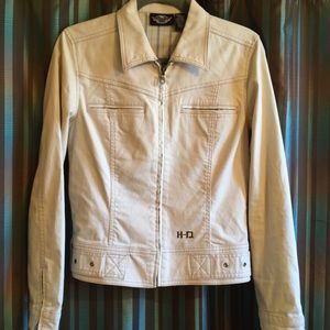 Harley Davidson tan jean jacket